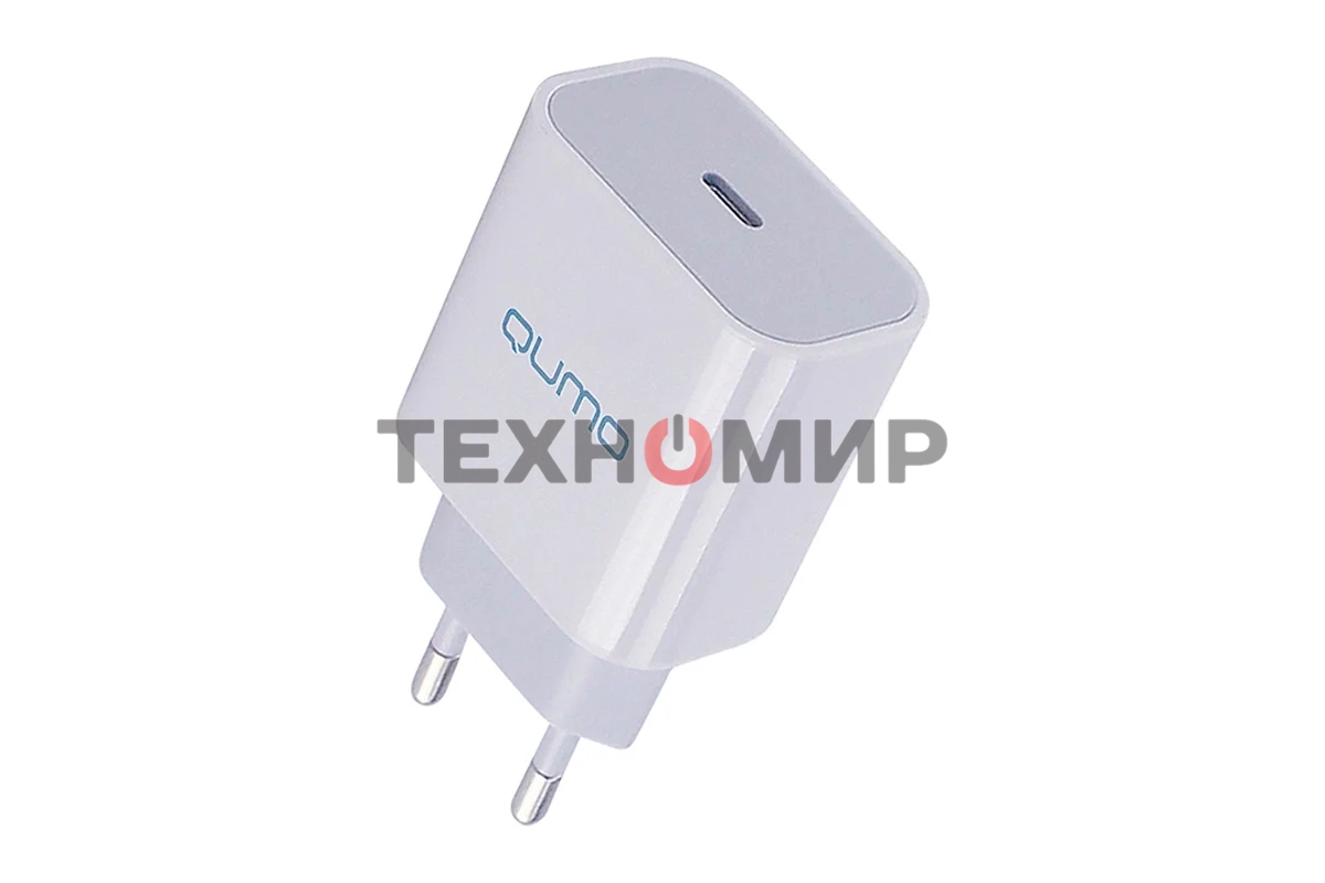 Сетевое зарядное устройство Qumo Energy light (Charger 0051) PD 20W, 1USB, Type-C, белый