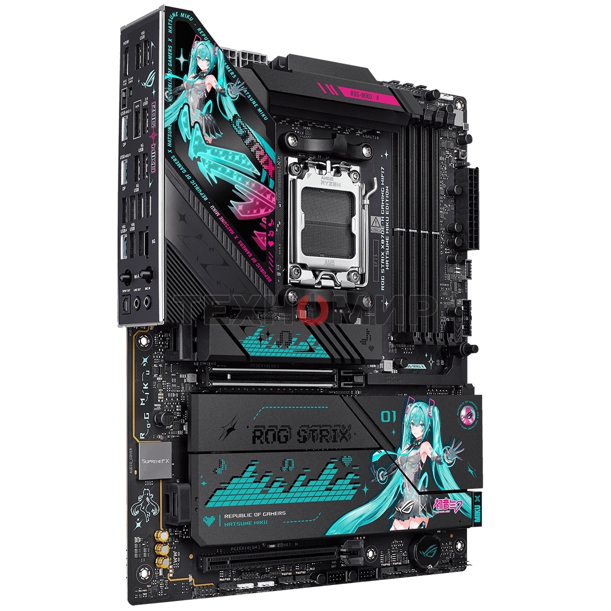 Материнская плата ASUS ROG STRIX X870E-H GAMING MIKU AM5 ATX 4xDDR5 2xPCIEx16 4xM.2 3xUSB-C HDMI 5GLAN Wi-Fi 7 