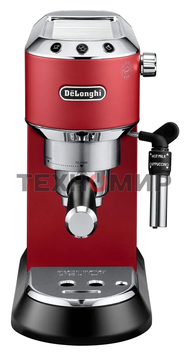 Кофеварка эспрессо DeLonghi EC685.R красный, исп. кофе - молотый/чалды, 1.1 л, 1350 Вт, 15 бар