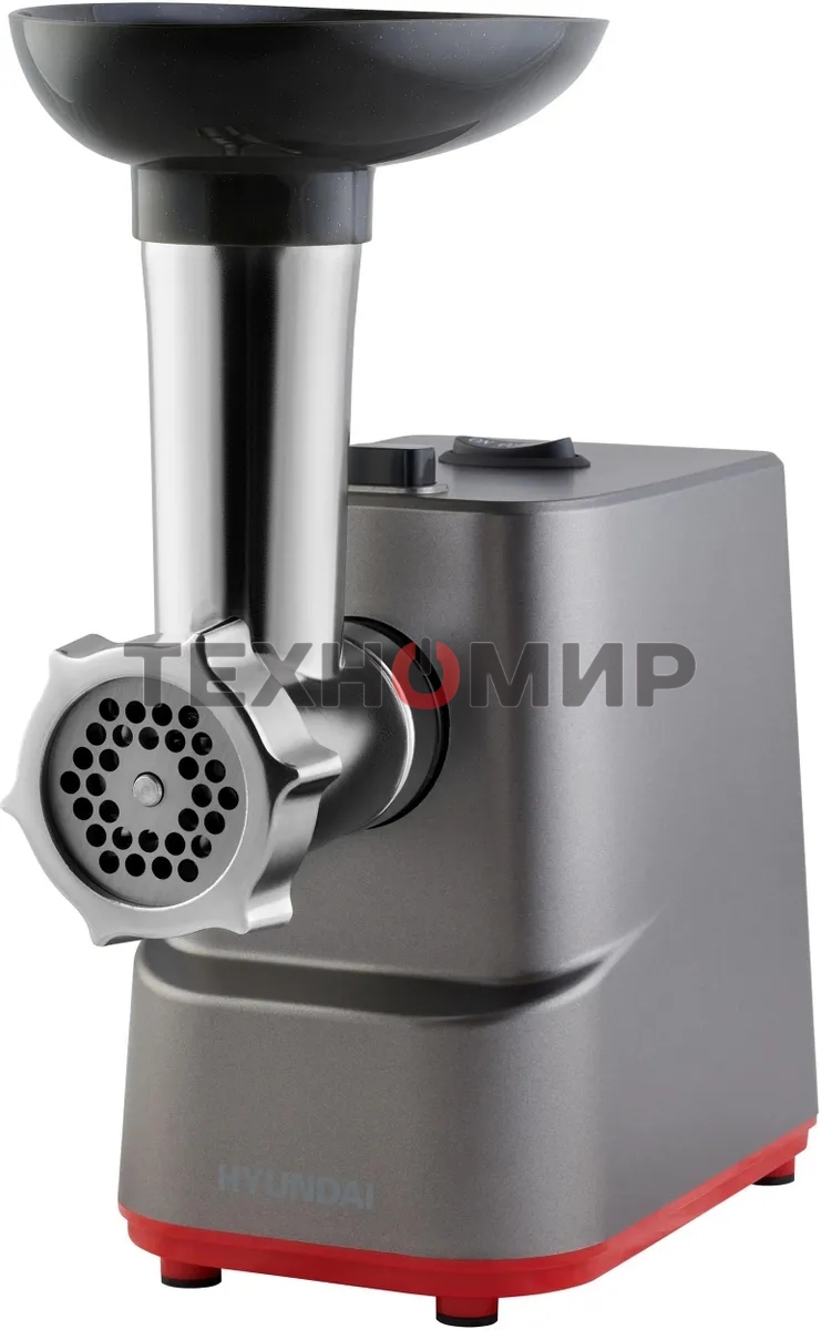 Мясорубка электрическая Hyundai HY-MG3144 графит, 1800 Вт, 2.2 кг/мин, реверс, защита от перегрузки, насадки - 7