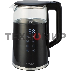 Чайник электрический Hyundai HYK-G5403 1.7л. 2200Вт черный корпус: стекло