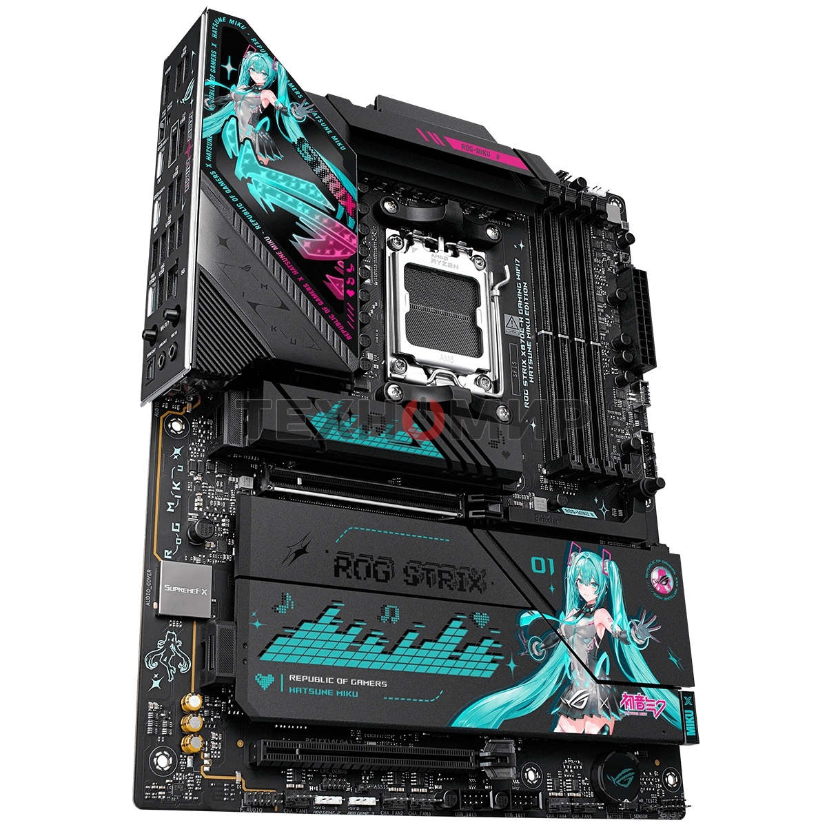 Материнская плата ASUS ROG STRIX X870E-H GAMING MIKU AM5 ATX 4xDDR5 2xPCIEx16 4xM.2 3xUSB-C HDMI 5GLAN Wi-Fi 7 