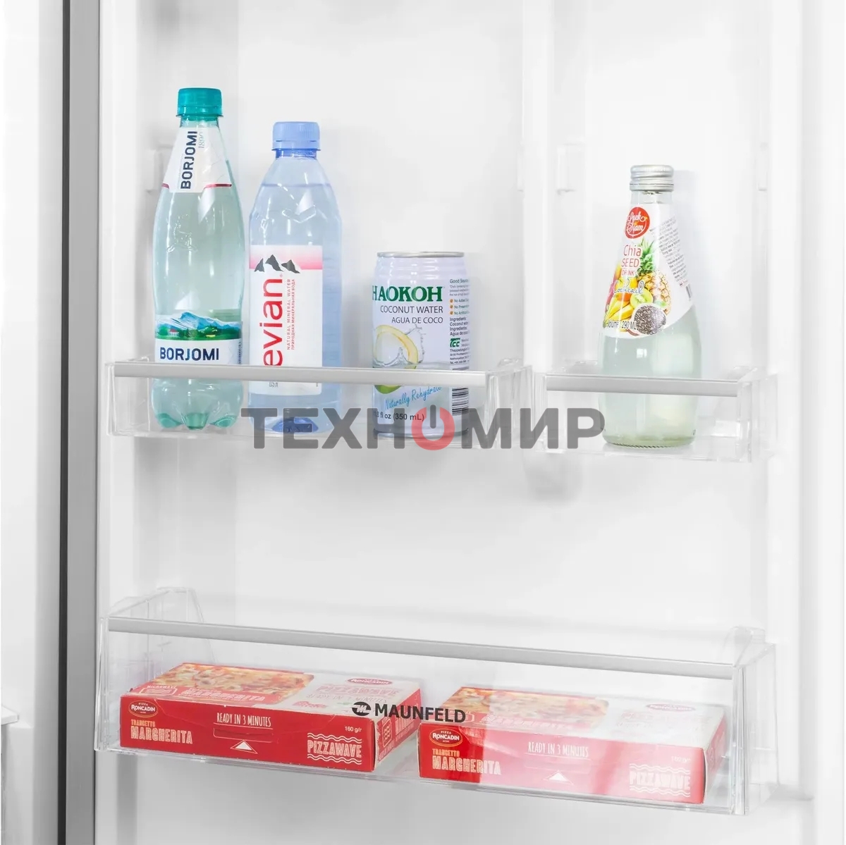 Холодильник Maunfeld MFF200NFSE нержавеющая сталь двухкамерный 271/106л морозилка снизу