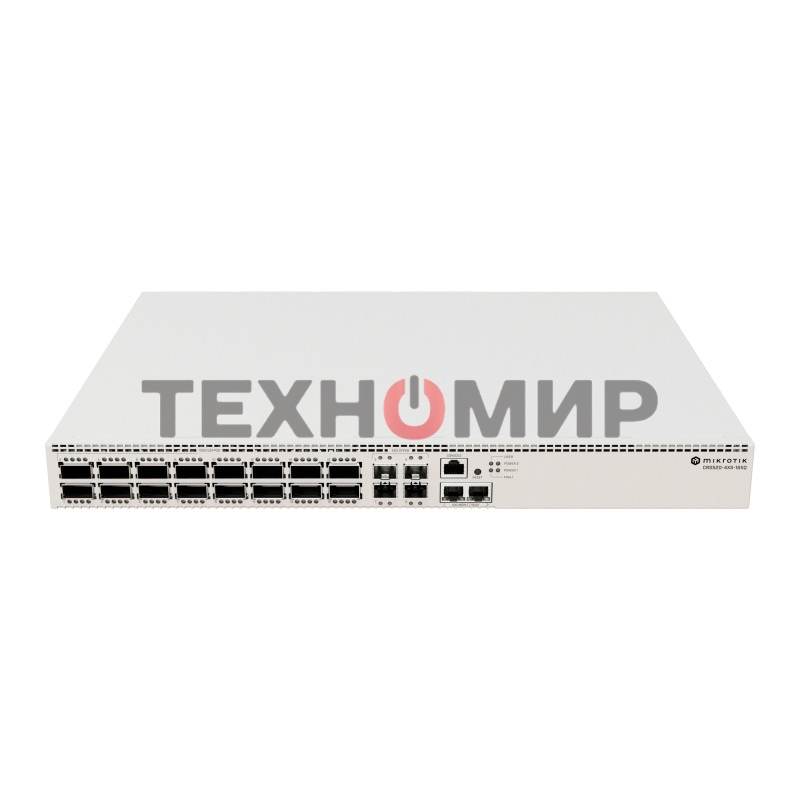Коммутатор MikroTik CRS520-4XS-16XQ-RM Cloud Router Switch with Quad-Core AL52400 2 GHz CPU, 4 Gb RAM, 98CX8410 switch chip, 2 x 10G Eth ports, 4 x 25G SFP28 ports, 16 x 100G QSFP28 ports, RouterOS L5, 1U rackmount enclosure, dual hot-swap PSU, 4 x hot-sw