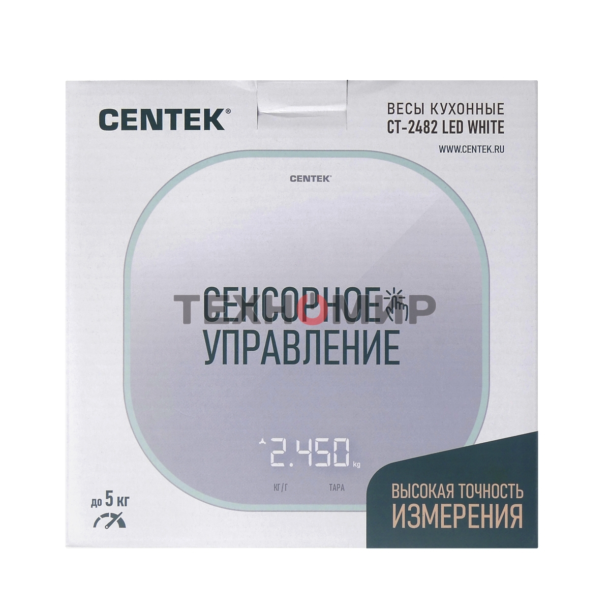 Весы кухонные CENTEK CT-2482 LED белый