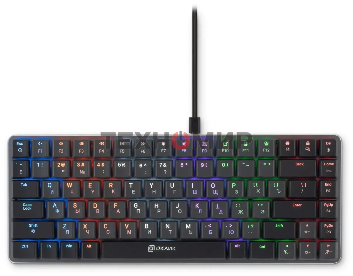 Клавиатура Oklick K615X проводная, USB Type-A, чёрный