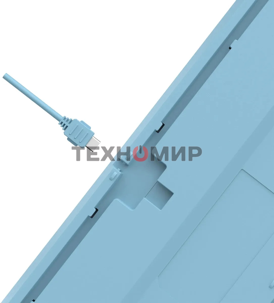 Клавиатура проводная A4Tech Fstyler FS300 (FS300 PANDA SNOWBOARDING), USB, белый/синий