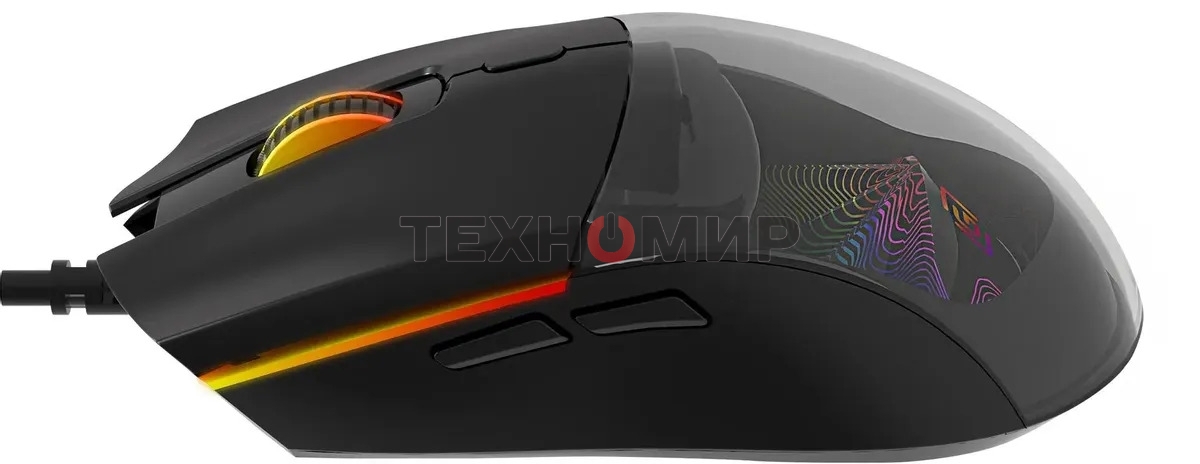 Мышь проводная Oklick 714GM черный, 3200 dpi, USB, кнопки - 7