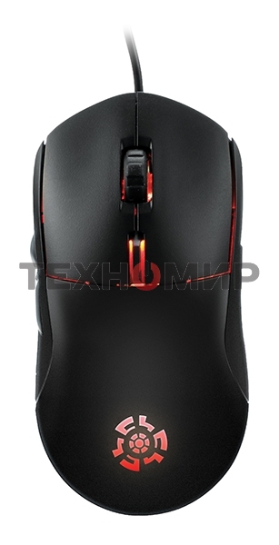 Мышь проводная Qumo UFO M77 черный, 2400 dpi, USB, кнопки - 6