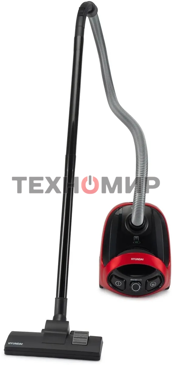 Пылесос Hyundai HYV-B1570 красный/черный, 250/1800 Вт, уборка сухая, пылесборник мешок, 1.5 л (в компл.:1мешок)