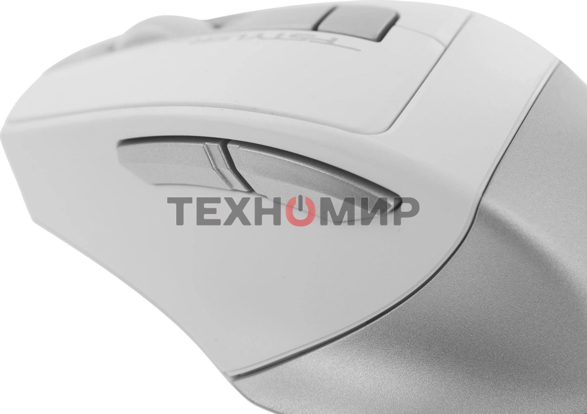 Мышь беспроводная A4Tech Fstyler FG35 серебристый/белый, 2000 dpi, радиоканал, USB, кнопки - 6