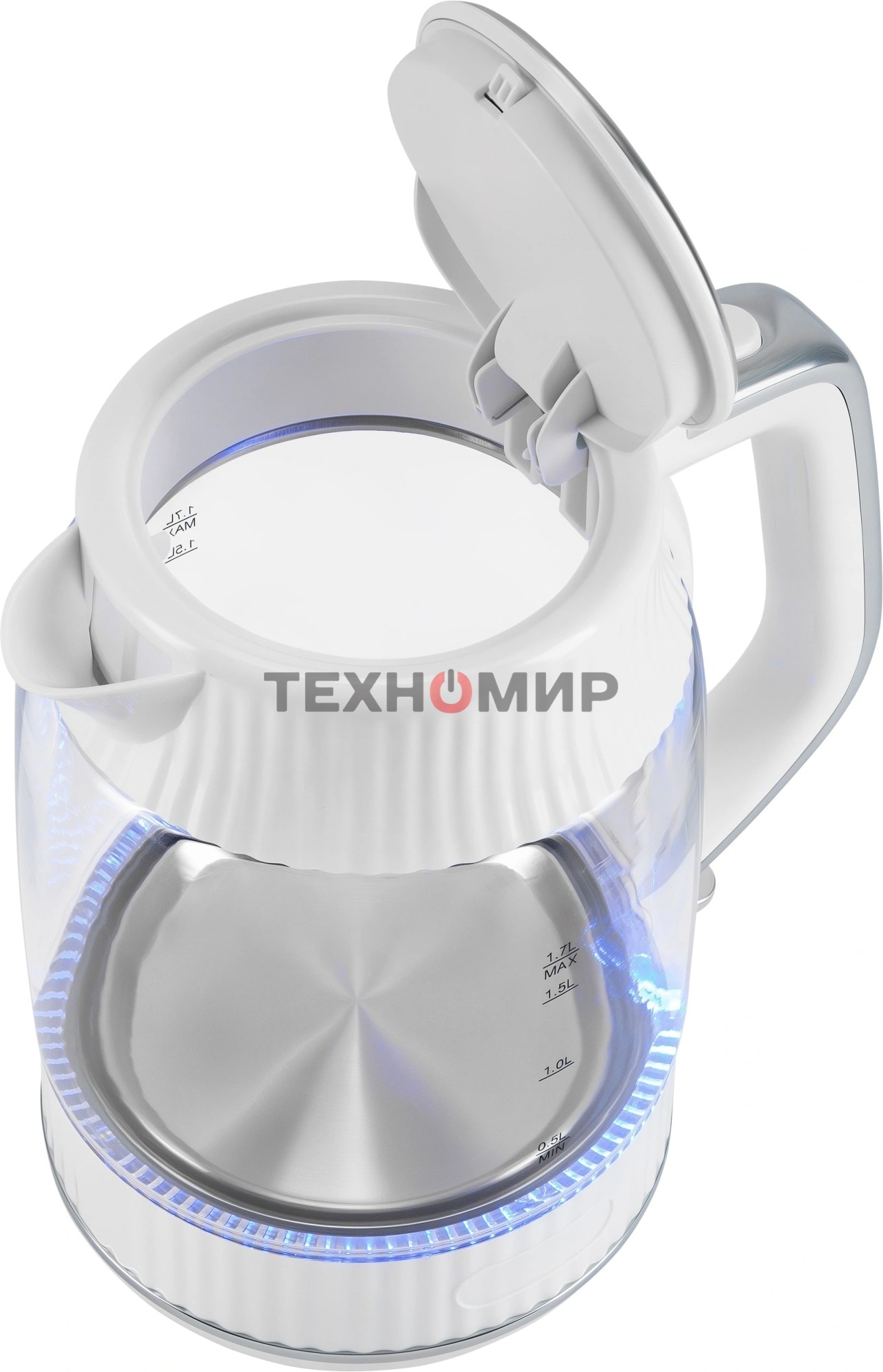 Чайник электрический Vitek VT-WK1059 1.7л. 2200Вт белый корпус: стекло/пластик