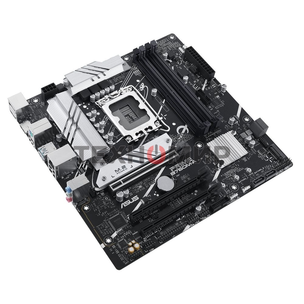 Материнская плата ASUS PRIME B760M-A-CSM, Socket LGA 1700, Intel B760, 4xDDR5, 4xSATA, 2xM.2, 1xPCIe 4.0 x16, 1xPCIe 4.0 x4, 2xHDMI, 1xDP, 1x 2.5Gb LAN, 2xUSB-A 3.1, 4xUSB-A 2.0, 3x3.5 мм, 7.1, mATX