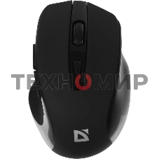 Мышь беспроводная Defender Prime MB-053 черный, 1600 dpi, радиоканал, USB, кнопки - 6