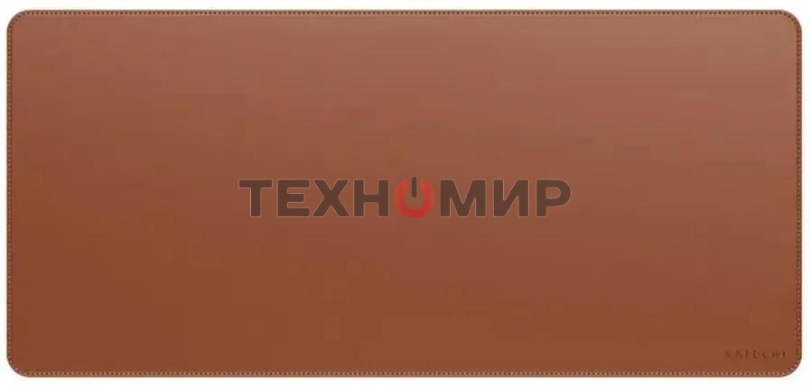 Коврик для мыши и клавиатуры большой из веганской кожи Satechi Vegan-Leather Premium Desk Mat, коричневый
