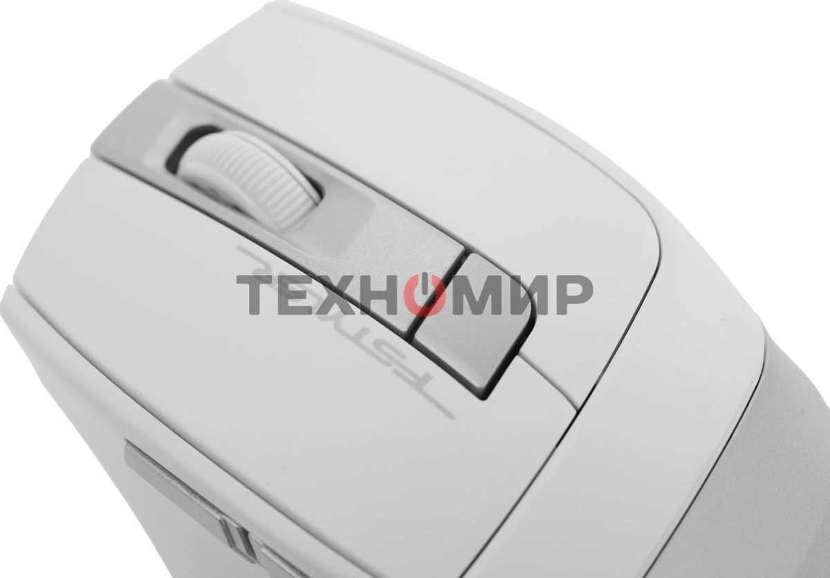 Мышь беспроводная A4Tech Fstyler FG35 серебристый/белый, 2000 dpi, радиоканал, USB, кнопки - 6