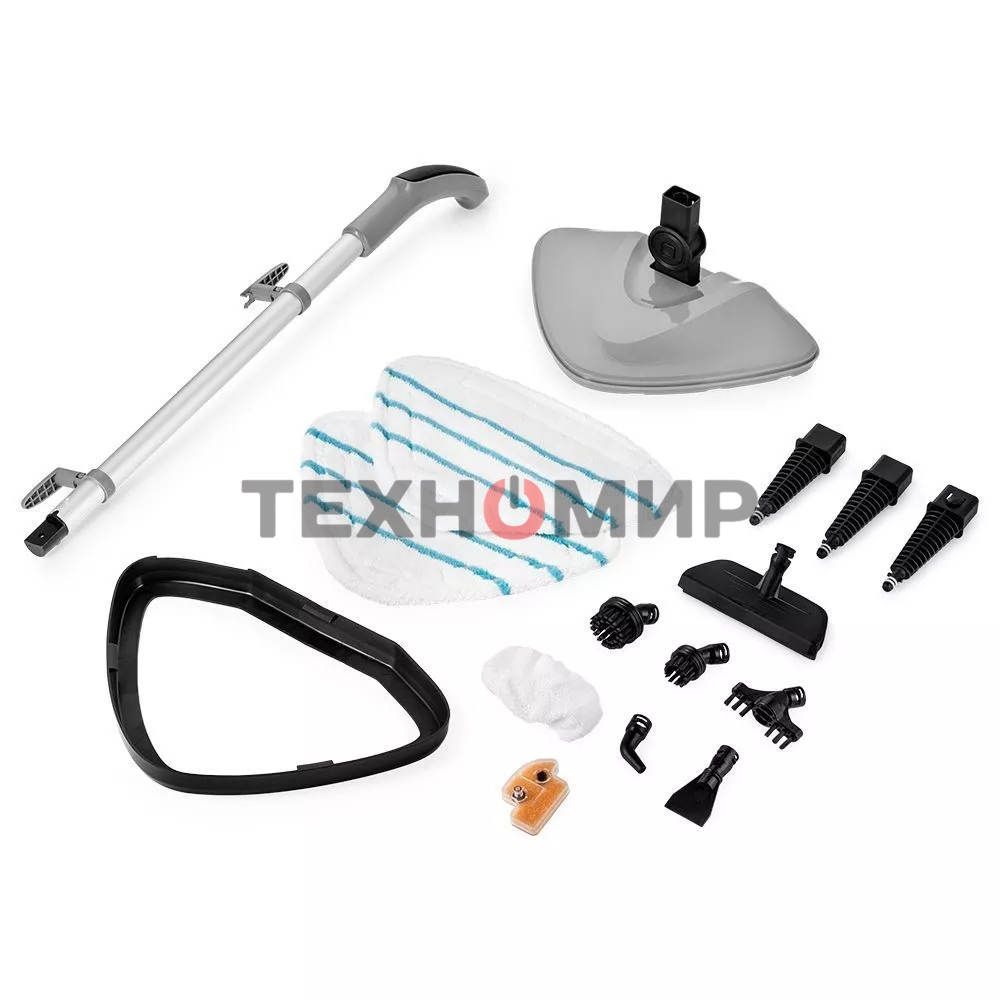 Швабра паровая Kitfort КТ-1047 1500Вт серый/оранжевый