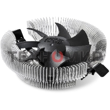 Кулер для процессора PCCooler E80 (65W, 3-pin, 42mm, Al/Cu, -mm, 1x80мм, 29.61CFM, 22dBA, 2000RPM, S: 1851/1700/1200/115X, AM5/AM4, silver, black)
