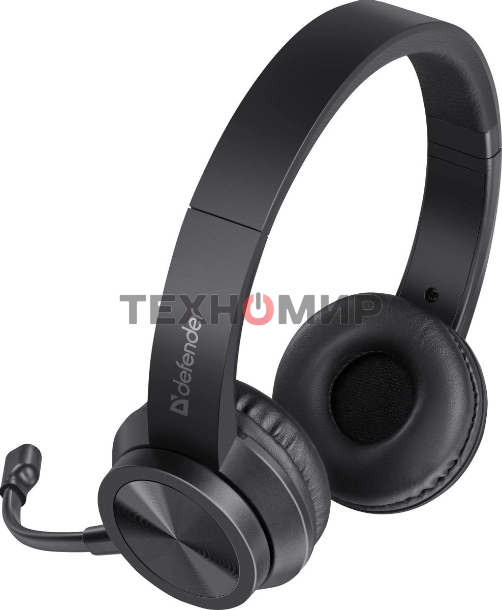 Гарнитура проводная Defender Tune 150 (черная, провод 1.8 м)