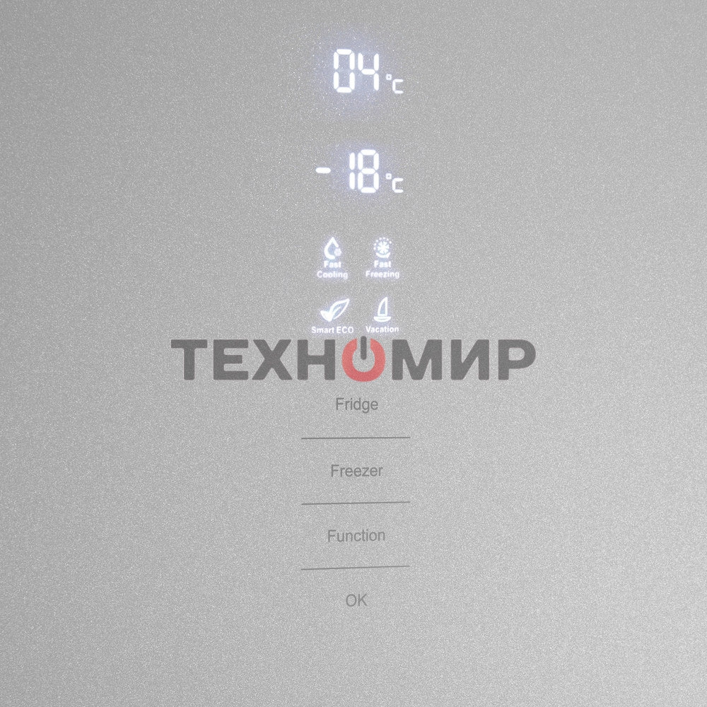 Холодильник Maunfeld MFF185NFS серый двухкамерный инвертор 240/100л морозилка снизу, No Frost