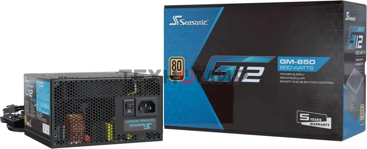 Блок питания Seasonic ATX 850W G12 GM-850 80 PLUS gold (20+4pin) APFC 120мм fan 6xSATA RTL