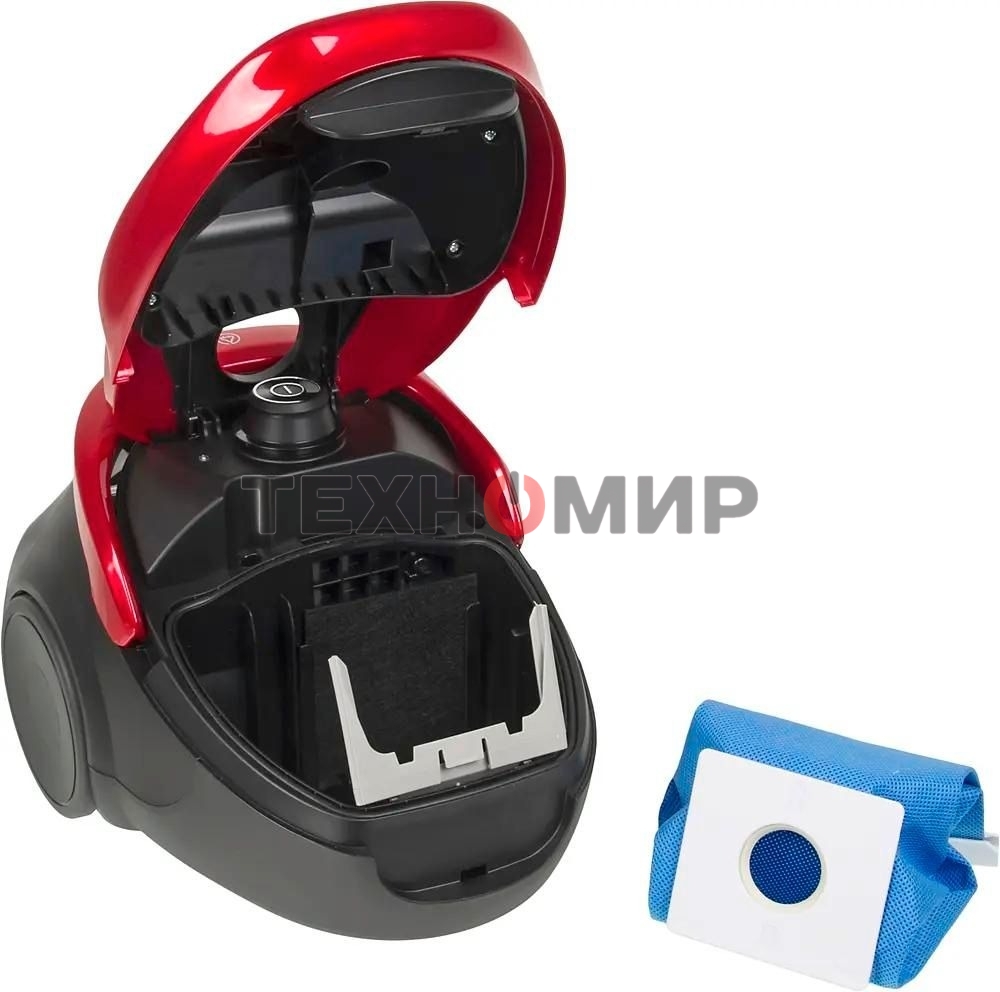 Пылесос Samsung VC20M257AWR красный, 460/2000 Вт, уборка сухая, пылесборник мешок 2.5 л