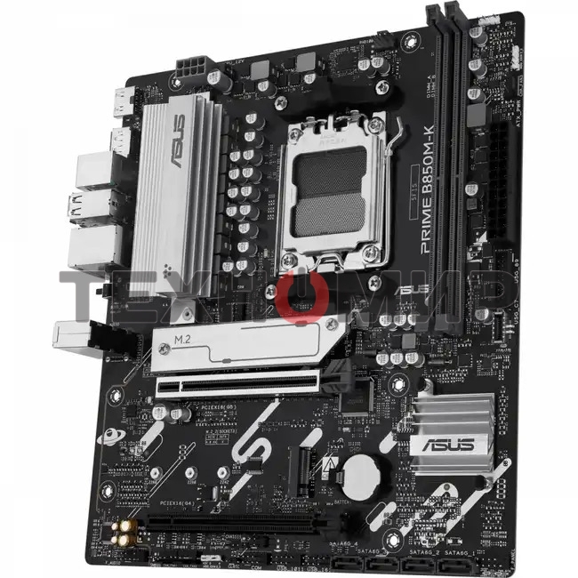 Материнская плата ASUS PRIME B850M-K, AM5, AMD B850, 2xDDR5, 4xSATA, 2xM.2, 1xPCIe 5.0 x16, 1xPCIe 4.0 x8, 1xDP, 1xHDMI, 1x2.5Gb LAN, 2xUSB-A 10Gbps, 2xUSB-A 5Gbps, 4xUSB-A 2.0, 1xPS/2, 3x3.5 мм, 7.1, mATX