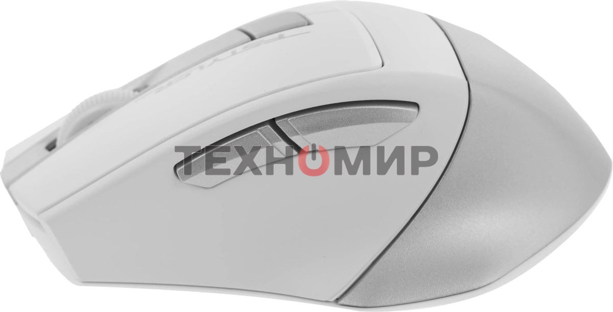 Мышь беспроводная A4Tech Fstyler FG35 серебристый/белый, 2000 dpi, радиоканал, USB, кнопки - 6