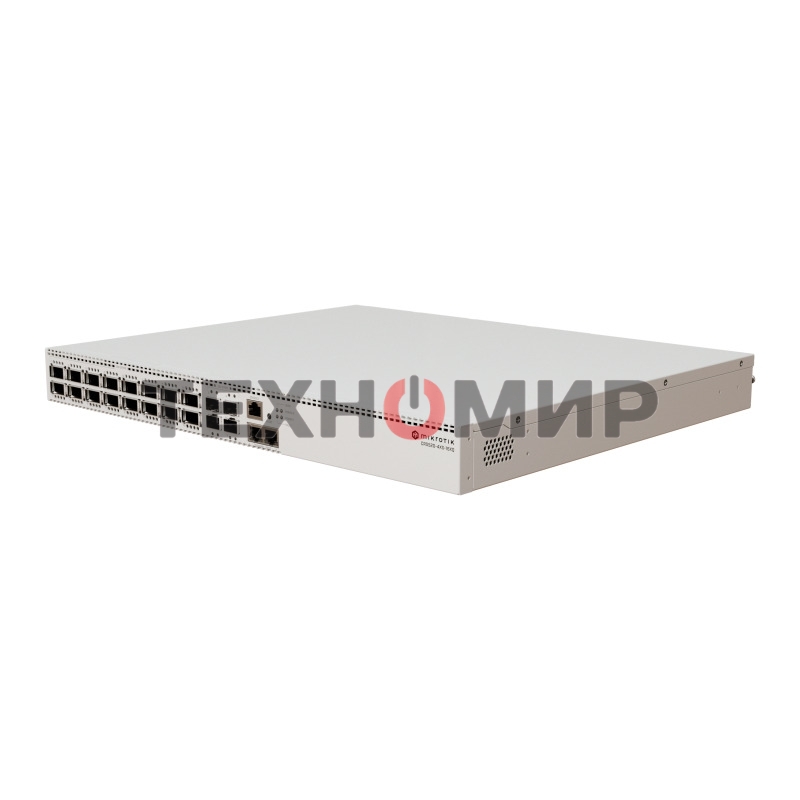 Коммутатор MikroTik CRS520-4XS-16XQ-RM Cloud Router Switch with Quad-Core AL52400 2 GHz CPU, 4 Gb RAM, 98CX8410 switch chip, 2 x 10G Eth ports, 4 x 25G SFP28 ports, 16 x 100G QSFP28 ports, RouterOS L5, 1U rackmount enclosure, dual hot-swap PSU, 4 x hot-sw
