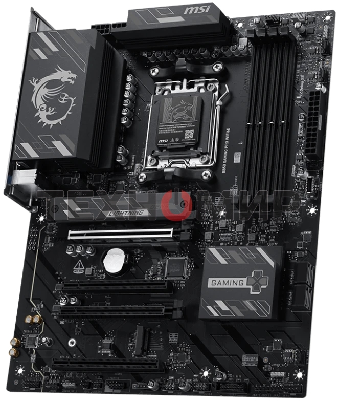 Материнская плата MSI B850 GAMING PRO WIFI6E B850, AM5, 4хDDR5, 4хPCIEx16, 2хM.2, 2хTypeC, 3хUSB3.2Gen2, 6хUSB3.2Gen1, 4хUSB2.0, 4хSATA3.0, 2.5G, DP, HDMI, ATX, RTL