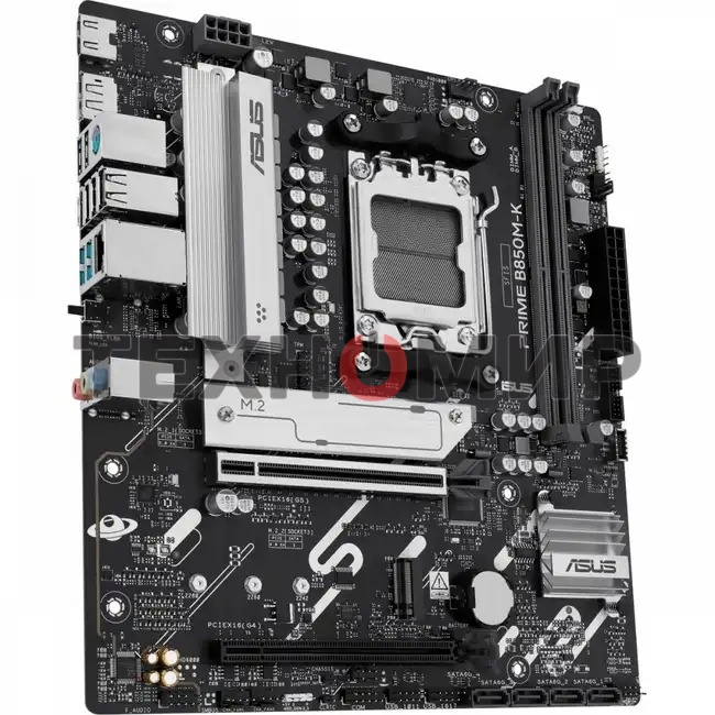 Материнская плата ASUS PRIME B850M-K, AM5, AMD B850, 2xDDR5, 4xSATA, 2xM.2, 1xPCIe 5.0 x16, 1xPCIe 4.0 x8, 1xDP, 1xHDMI, 1x2.5Gb LAN, 2xUSB-A 10Gbps, 2xUSB-A 5Gbps, 4xUSB-A 2.0, 1xPS/2, 3x3.5 мм, 7.1, mATX
