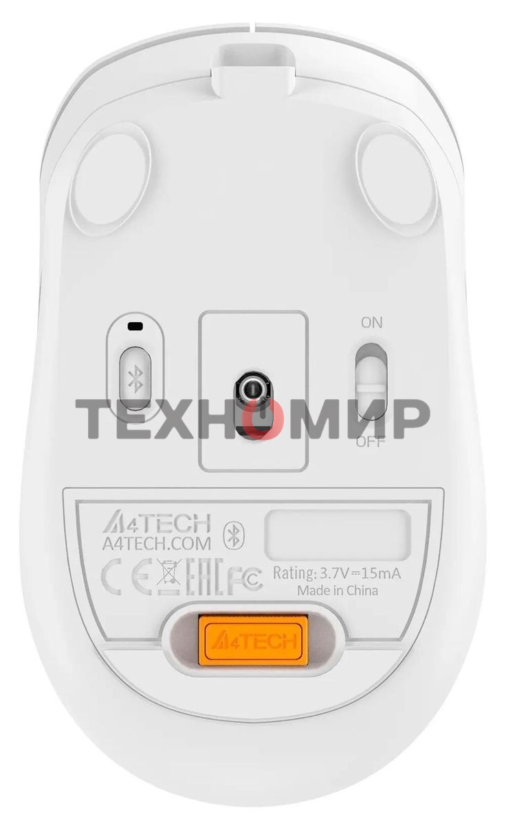 Мышь беспроводная A4Tech Fstyler FB10C белый/серый, 2000 dpi, радиоканал, Bluetooth, USB, кнопки - 4