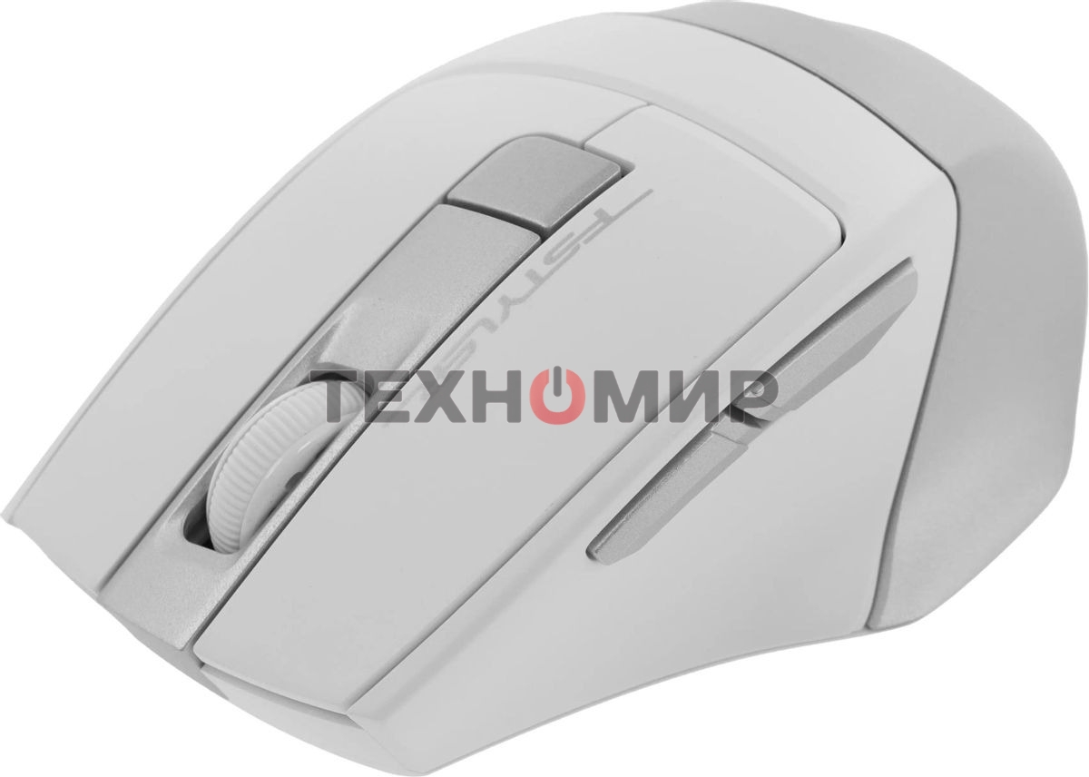 Мышь беспроводная A4Tech Fstyler FG35 серебристый/белый, 2000 dpi, радиоканал, USB, кнопки - 6