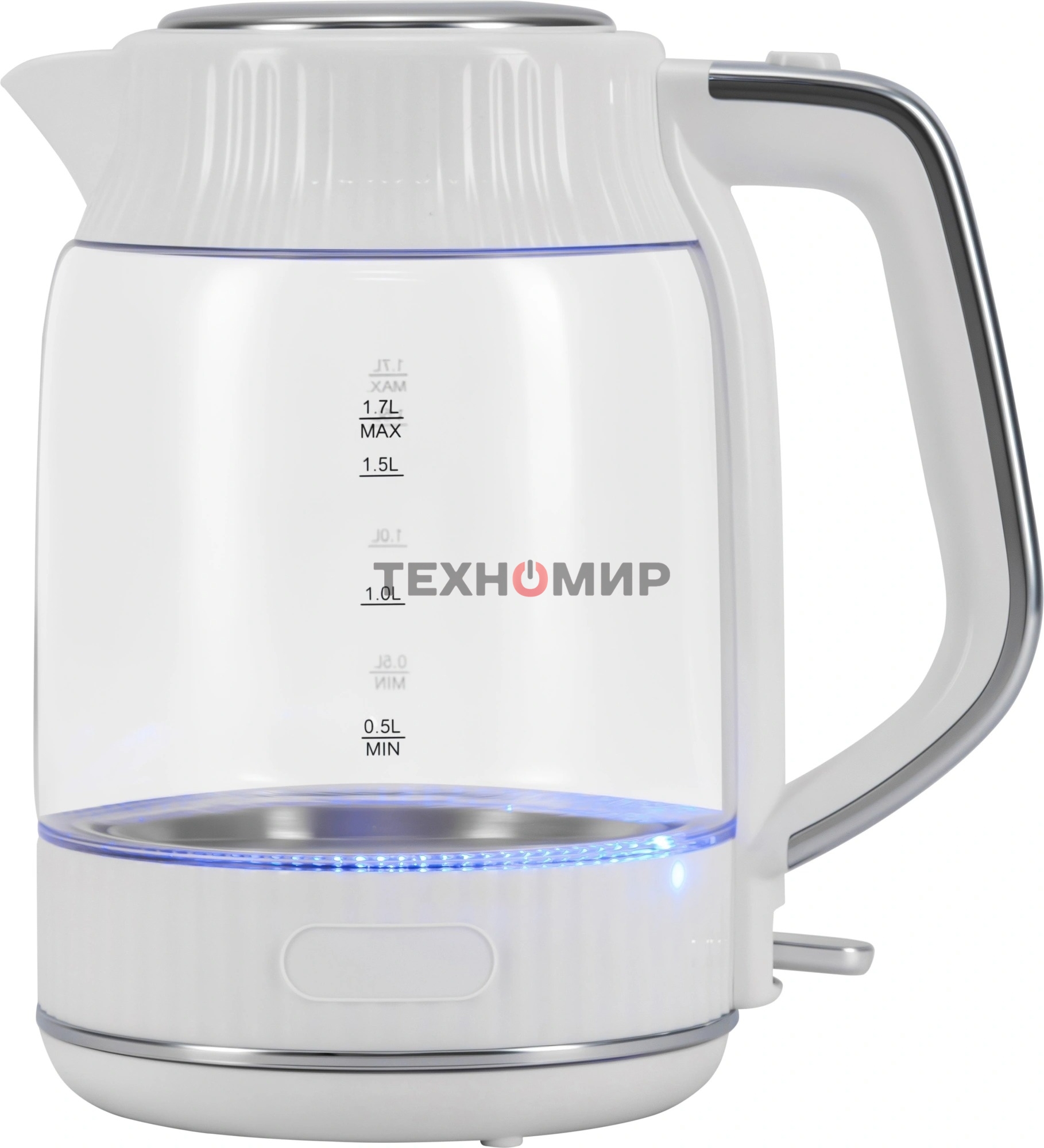 Чайник электрический Vitek VT-WK1059 1.7л. 2200Вт белый корпус: стекло/пластик