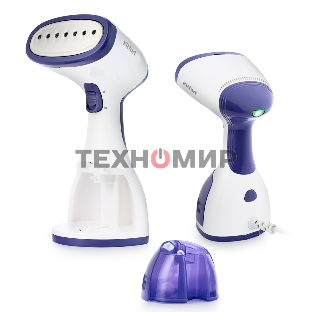 Отпариватель Kitfort KT-916-2 фиолетовый/белый, 1000 Вт, 15 г/мин, 260 мл