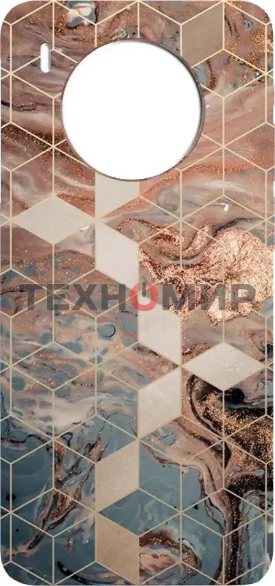 Чехол (клип-кейс) Gresso Meridian, для Honor 50 Lite, золотистый/синий gr17aaae8878