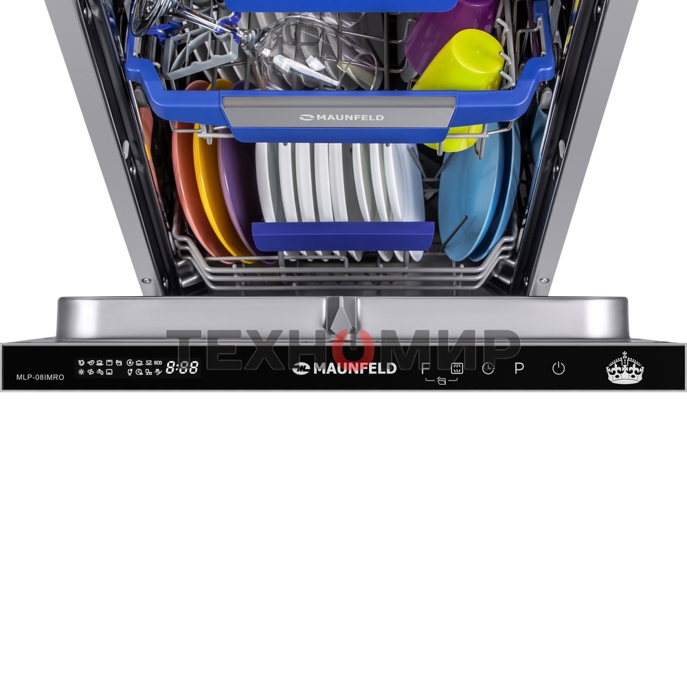 Встраиваемая посудомоечная машина Maunfeld MLP-08PRO, серебристый, 44.8 см, 10 компл., 47 дБ, класс A++