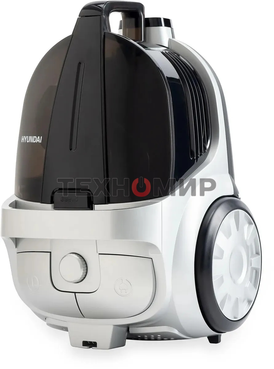 Пылесос Hyundai HYV-C2650 черный/серебристый, 380/2200 Вт, уборка сухая, пылесборник контейнер 3.5 л