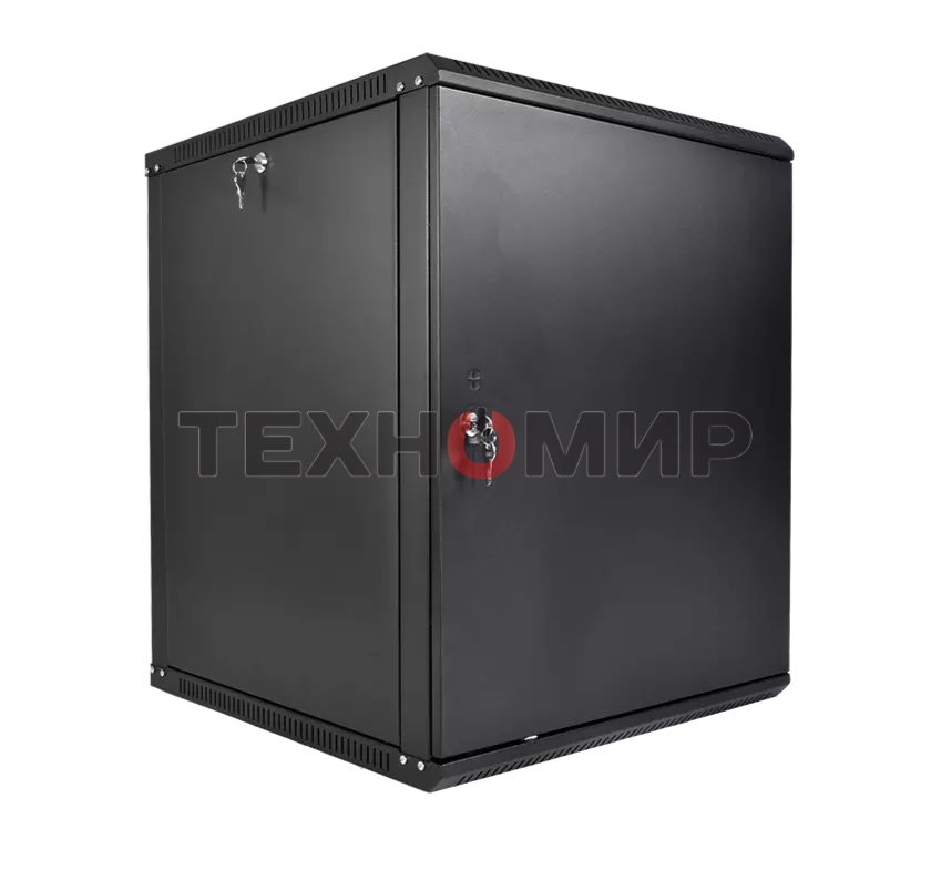 Шкаф телекоммуникационный настенный разборный ЦМО ЭКОНОМ 15U (600 520) дверь металл, черный