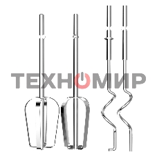 Миксер Delta LUX DE-7700 белый с бордовым : 400 Вт,4 насадки,5 скоростн.режимов,