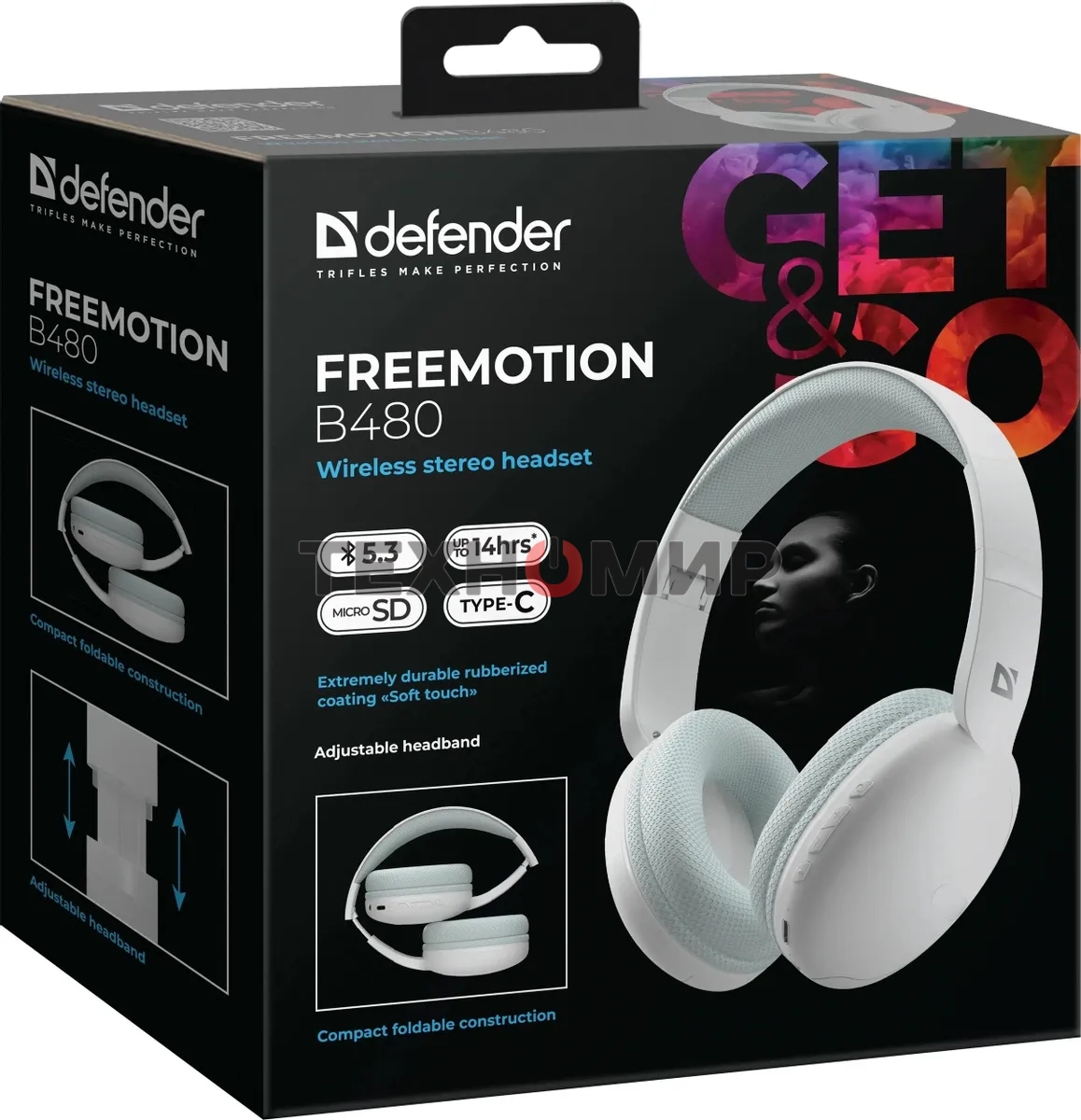 Беспроводная гарнитура Defender FreeMotion B480 белый