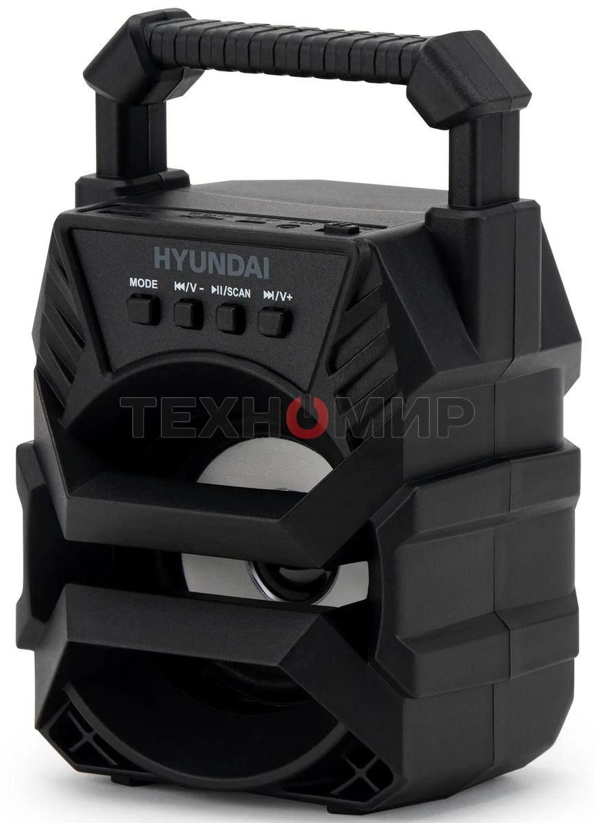 Колонка портативная Hyundai H-PS1000 черный 9 Вт 1.0 BT/USB 10м 500mAh