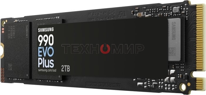 Накопитель SSD Samsung 990 EVO Plus, 2Tb, M.2 2280, PCIe 4.0 x4, NVMe, R/W 7250/6300