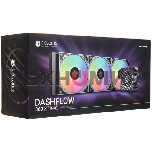 Система жидкостного охлаждения ID-Cooling Dashflow 360 XT Pro ARGb черный 120мм алюминий+медь 2150rpm 32.5db 4-pin 350W
