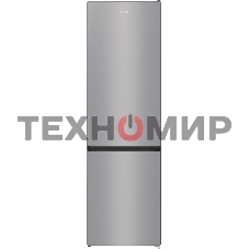 Холодильник Gorenje NRK6201ES4 серебристый двухкамерный 235/96 л морозилка снизу, No Frost