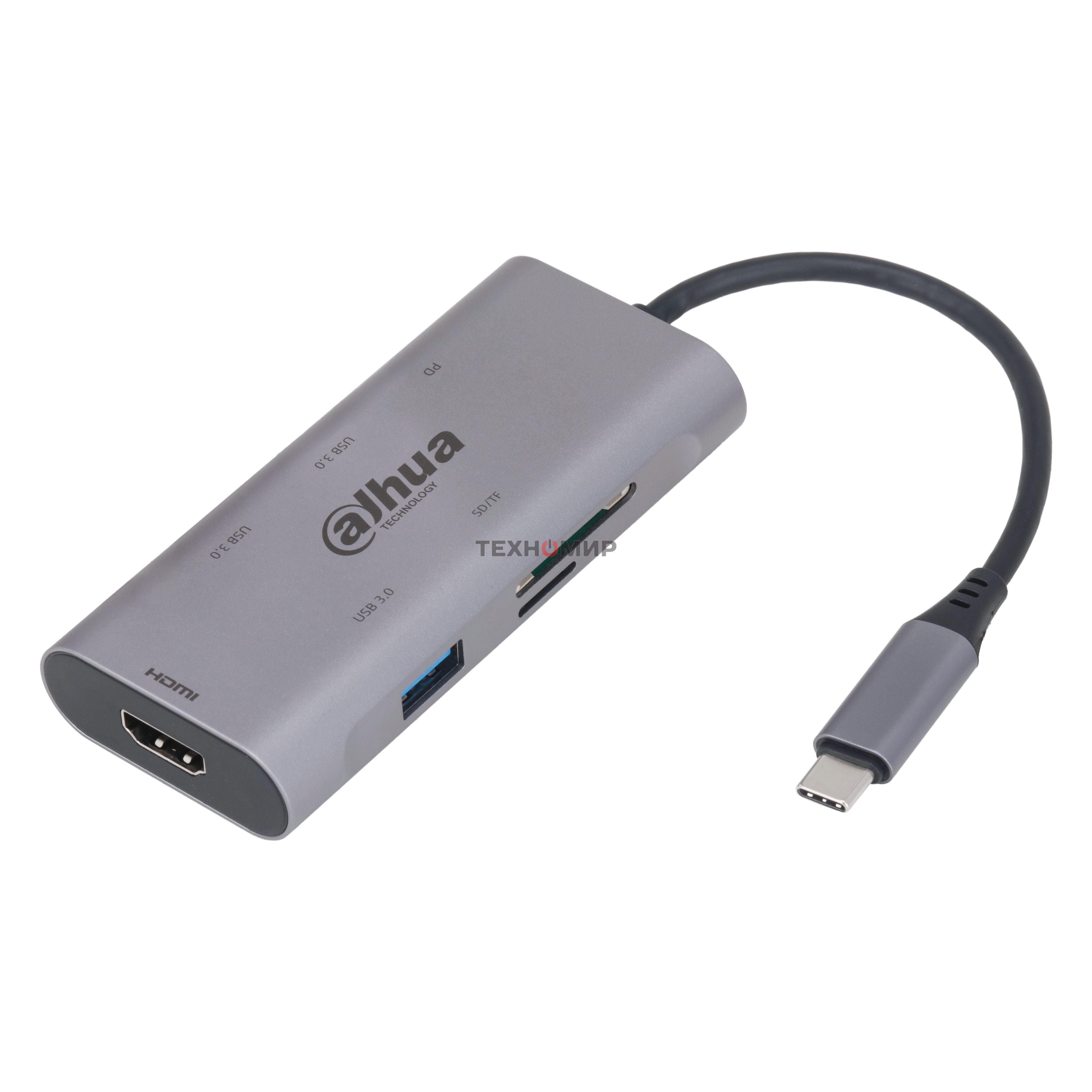 USB-концентратор Dahua 7 in 1 USB 3.1 Type-C to USB 3.0 + HDMI + SD/TF + PD Docking Station