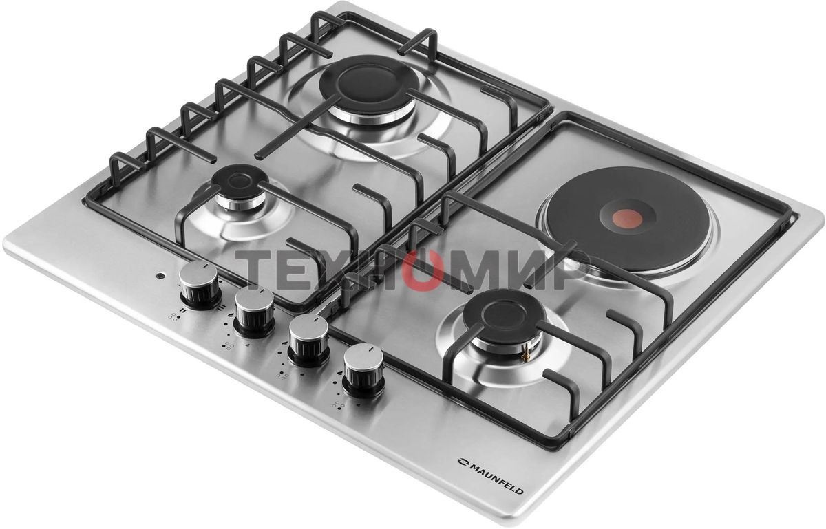 Комбинированная варочная панель (электрическая+газовая) Maunfeld EEHS.64.3CS/KG