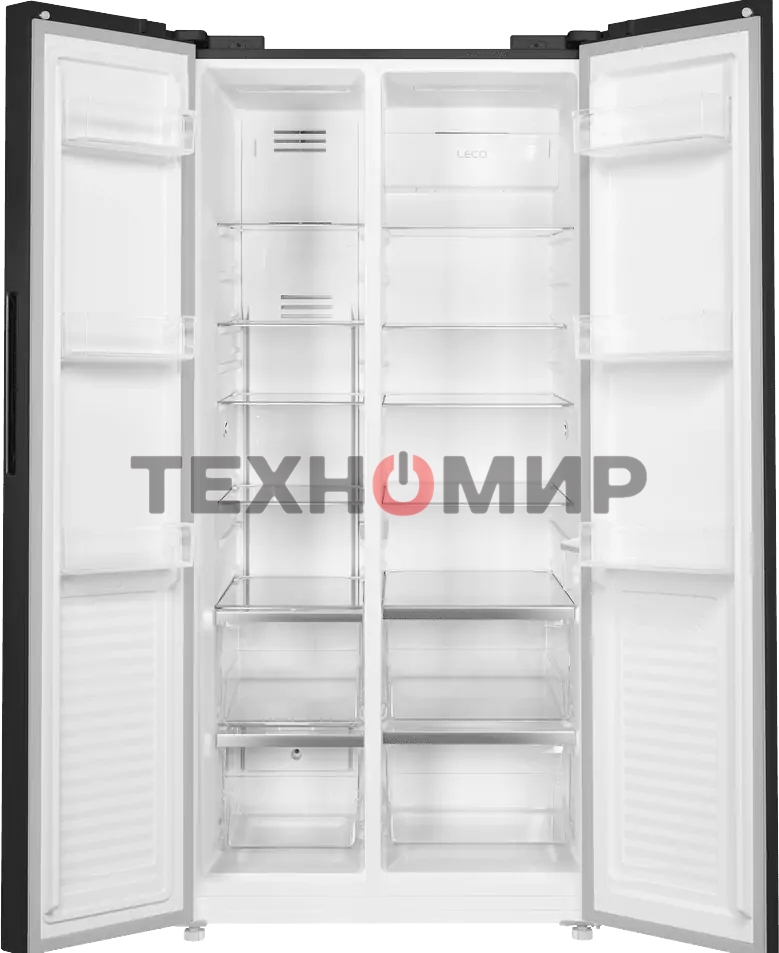 Холодильник Maunfeld MFF177NFB Slim Inverter черный двухкамерный 352/198л морозилка слева, No Frost, Side by Side