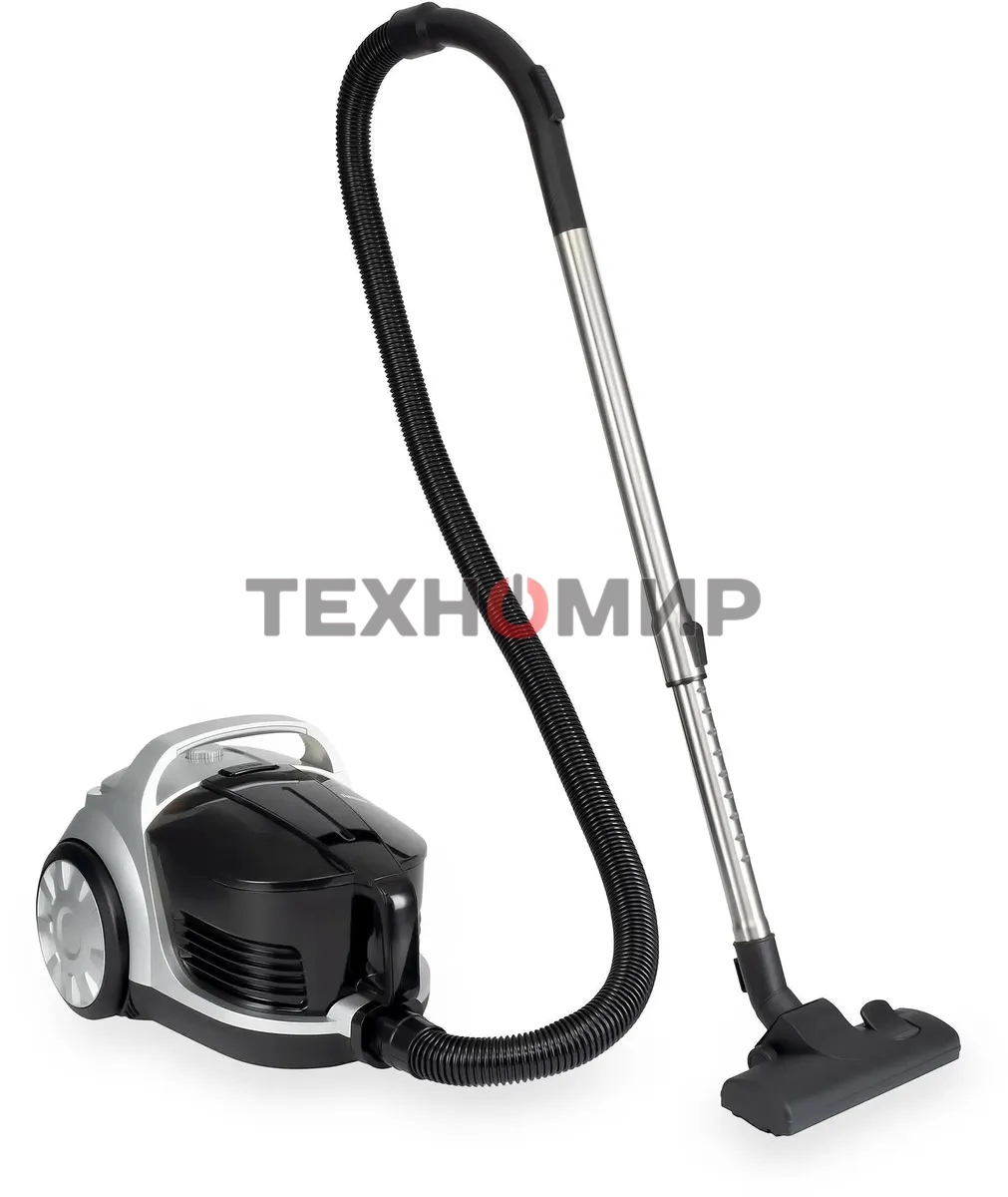 Пылесос Hyundai HYV-C2650 черный/серебристый, 380/2200 Вт, уборка сухая, пылесборник контейнер 3.5 л