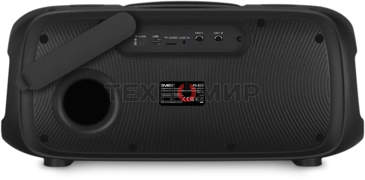 Портативная колонка Sven PS-860 черный 100W 1.0 BT/3.5Jack 5400mAh (SV-022518)